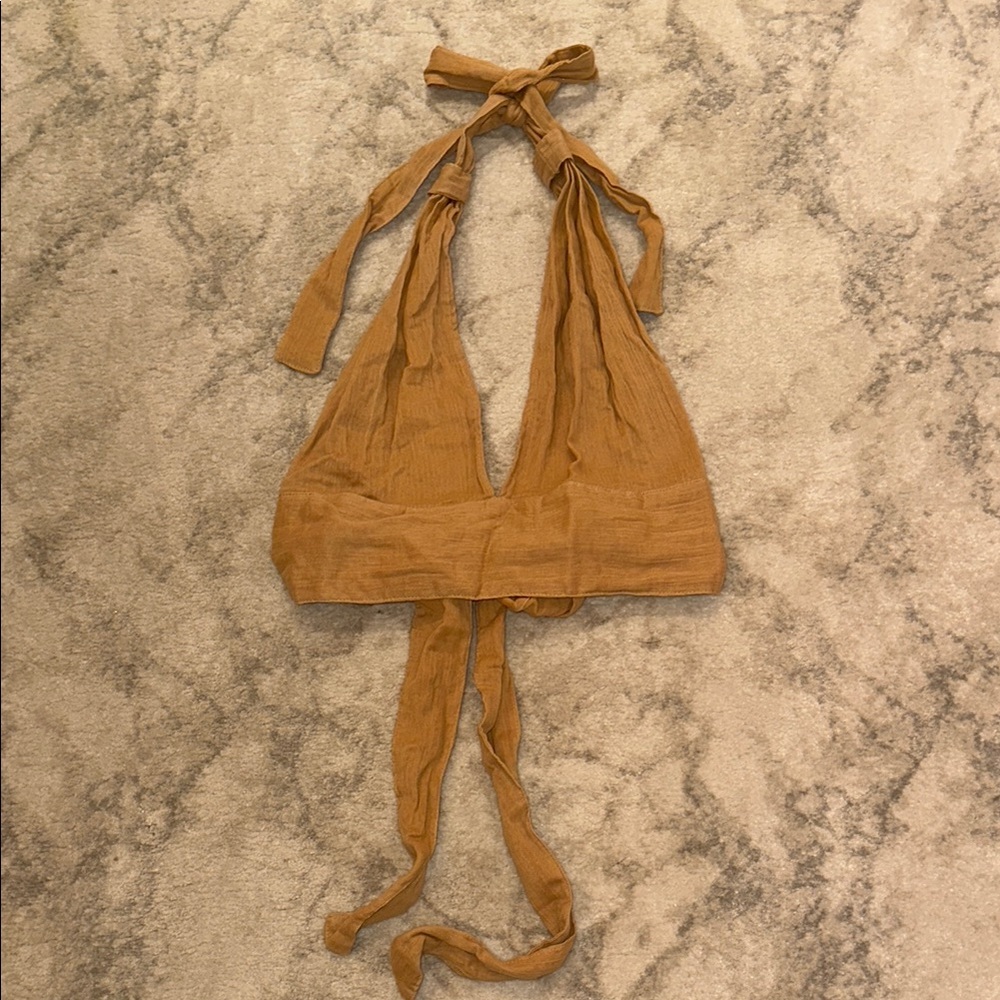 Handmade Brown Halter Top From Local Barcelona Shop